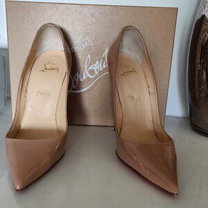 GENTLY USED Christian Louboutin So Kate Patent Nude, Size 40(EU) 9(US)